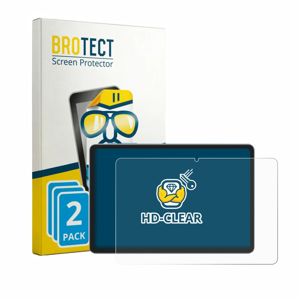 Front side of a product packaging with the brand logo BROTECT. Next to it is the device Tuohaitime A30 shown with the correspo