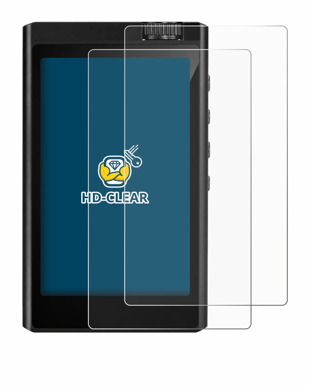 Image of the device Surfans F35 with a wide variety of screen protectors.