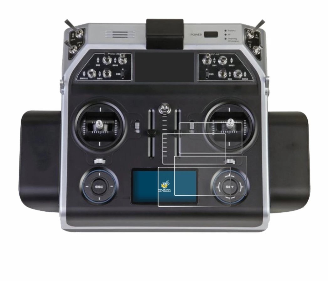 Image of the device Graupner MC-26 HOTT with a wide variety of screen protectors.