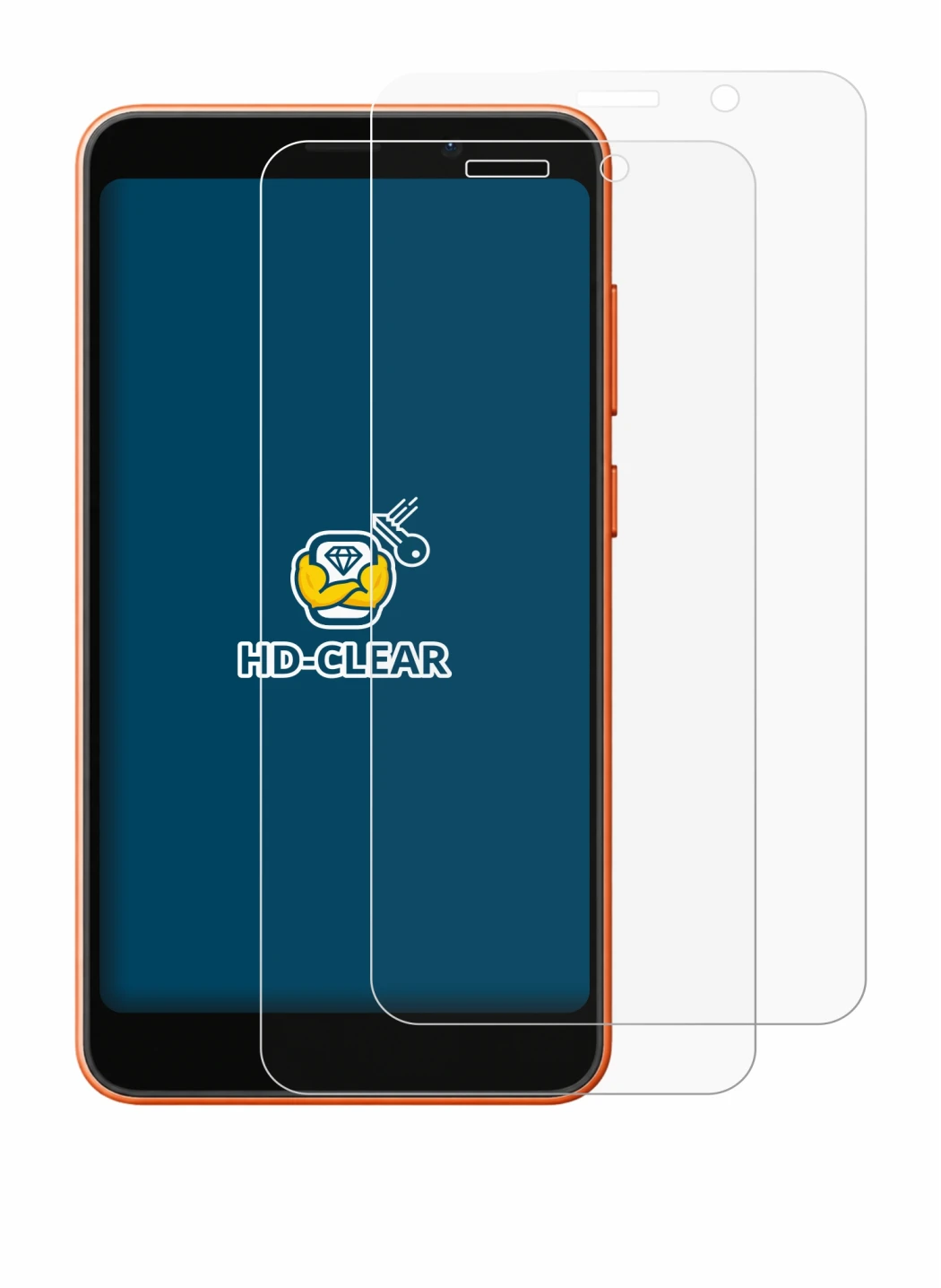 Image of the device Ulefone Note 22 with a wide variety of screen protectors.