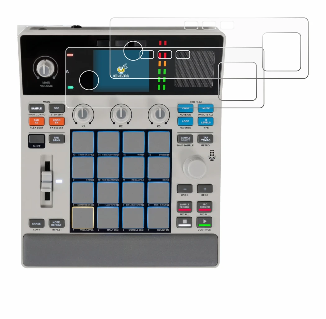 Image of the device Akai MPC Sample with a wide variety of screen protectors.