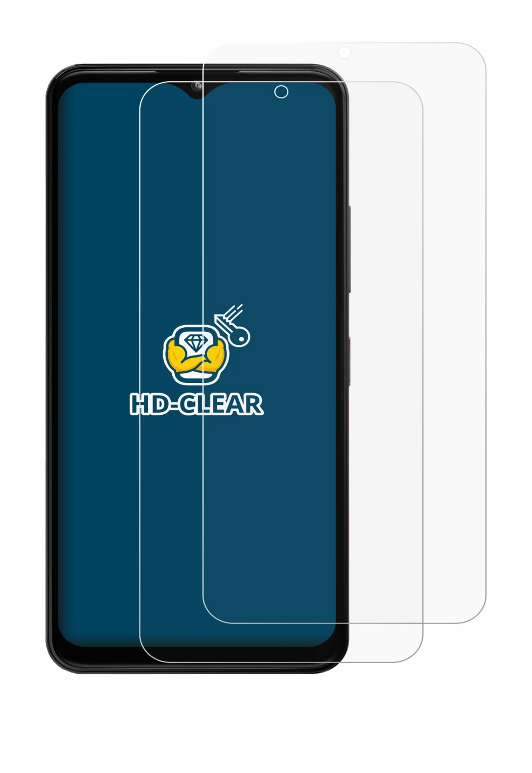 Image of the device HMD Arc with a wide variety of screen protectors.