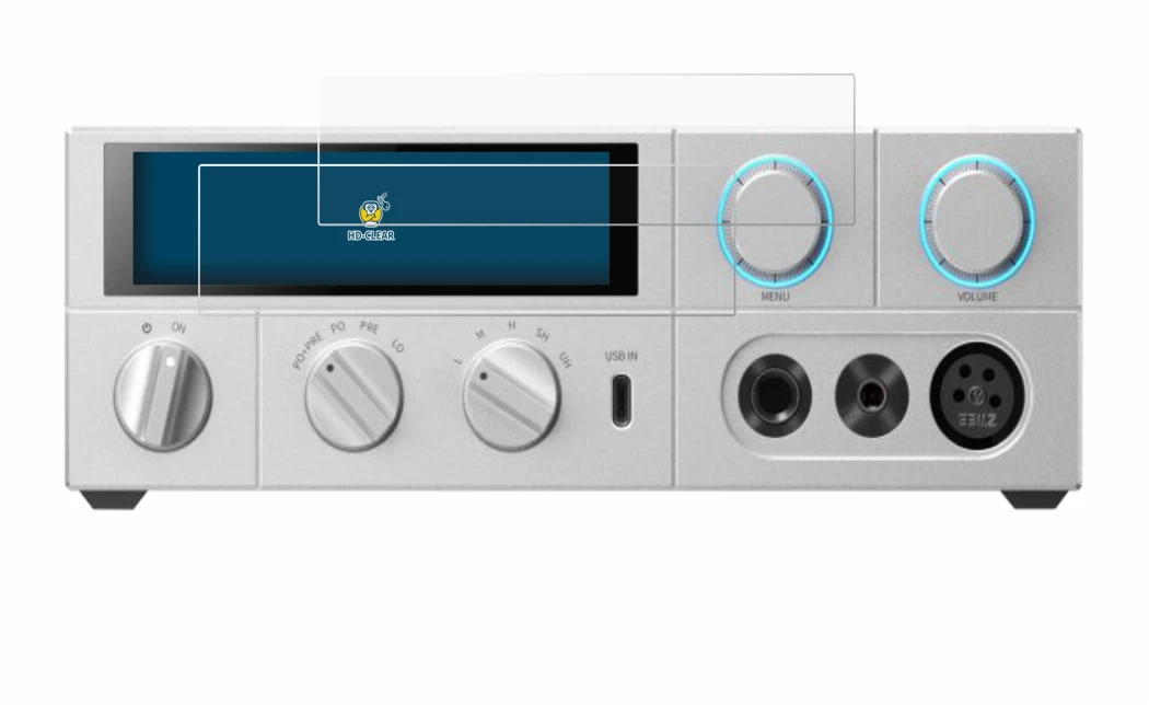 Image of the device FiiO K15 with a wide variety of screen protectors.