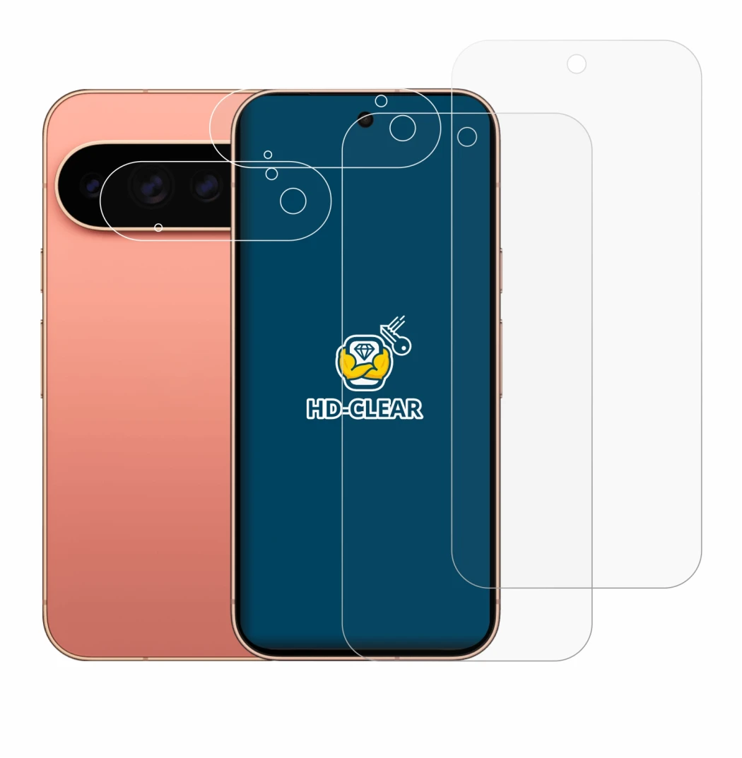 Image of the device Google Pixel 11 Pro (Front+Camera) with a wide variety of screen protectors.
