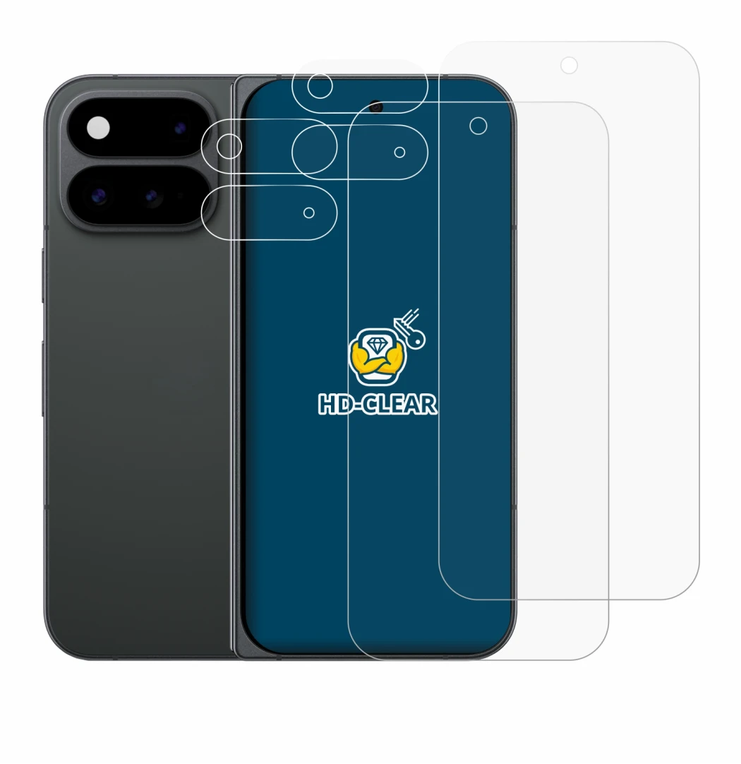 Image of the device Google Pixel 11 Pro Fold (Front+Camera) with a wide variety of screen protectors.