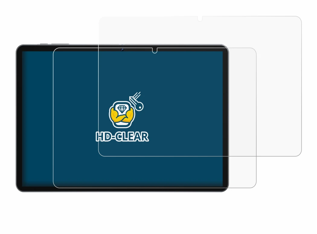 Image of the device SVITOO TAB P10 with a wide variety of screen protectors.