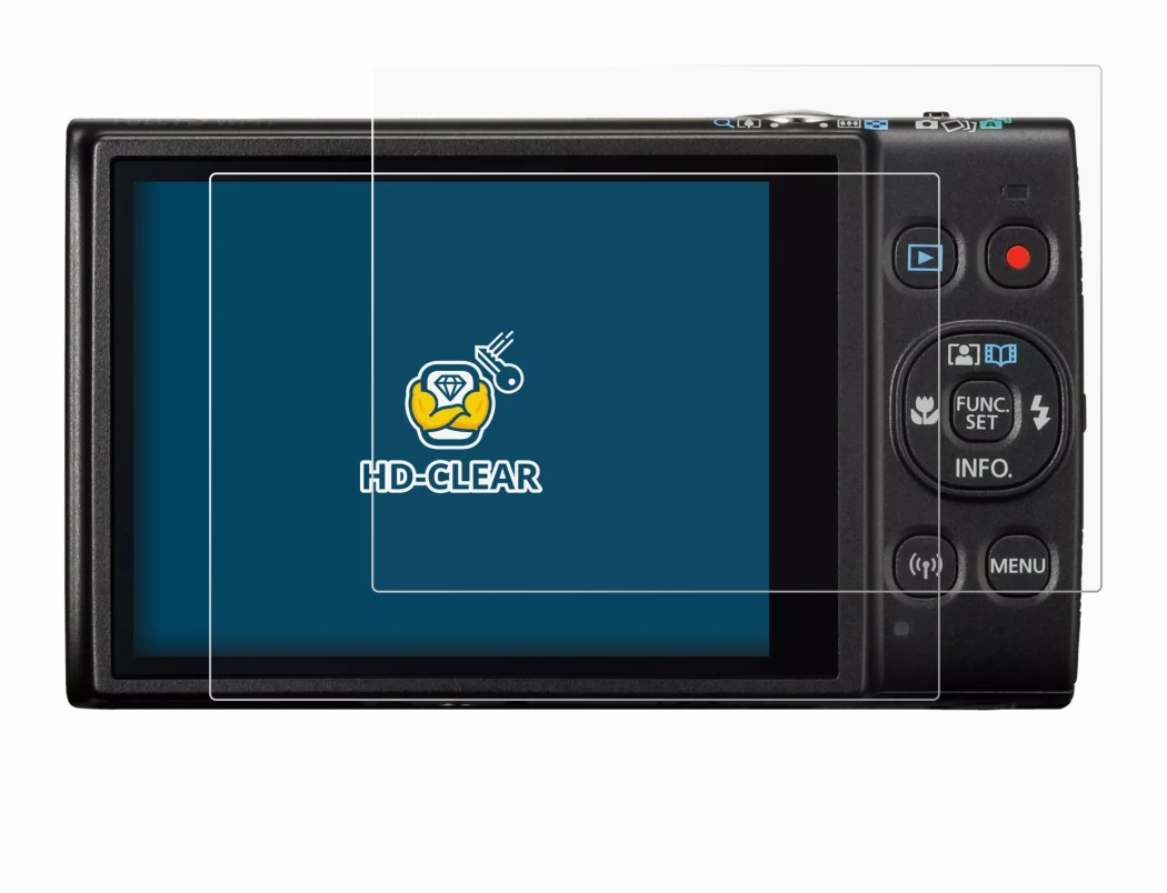 Image of the device Canon IXUS 285 HS A with a wide variety of screen protectors.