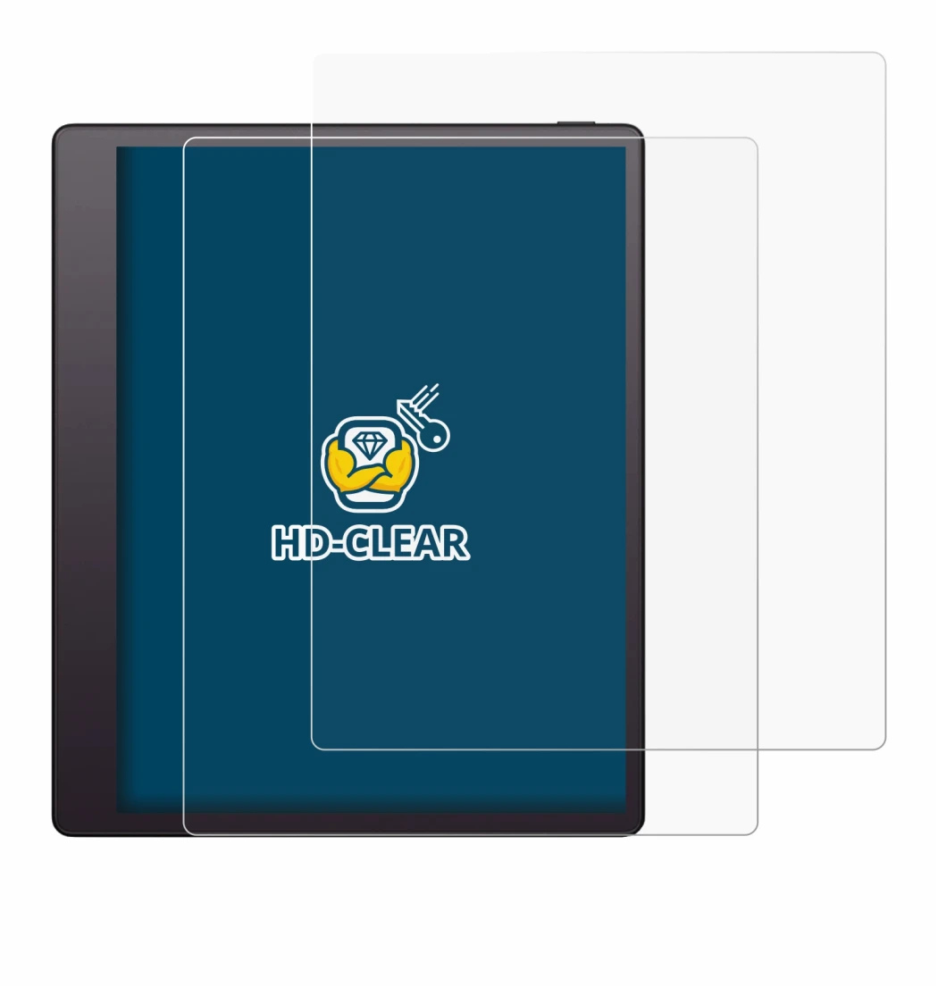 Image of the device Boox Note Mini C with a wide variety of screen protectors.
