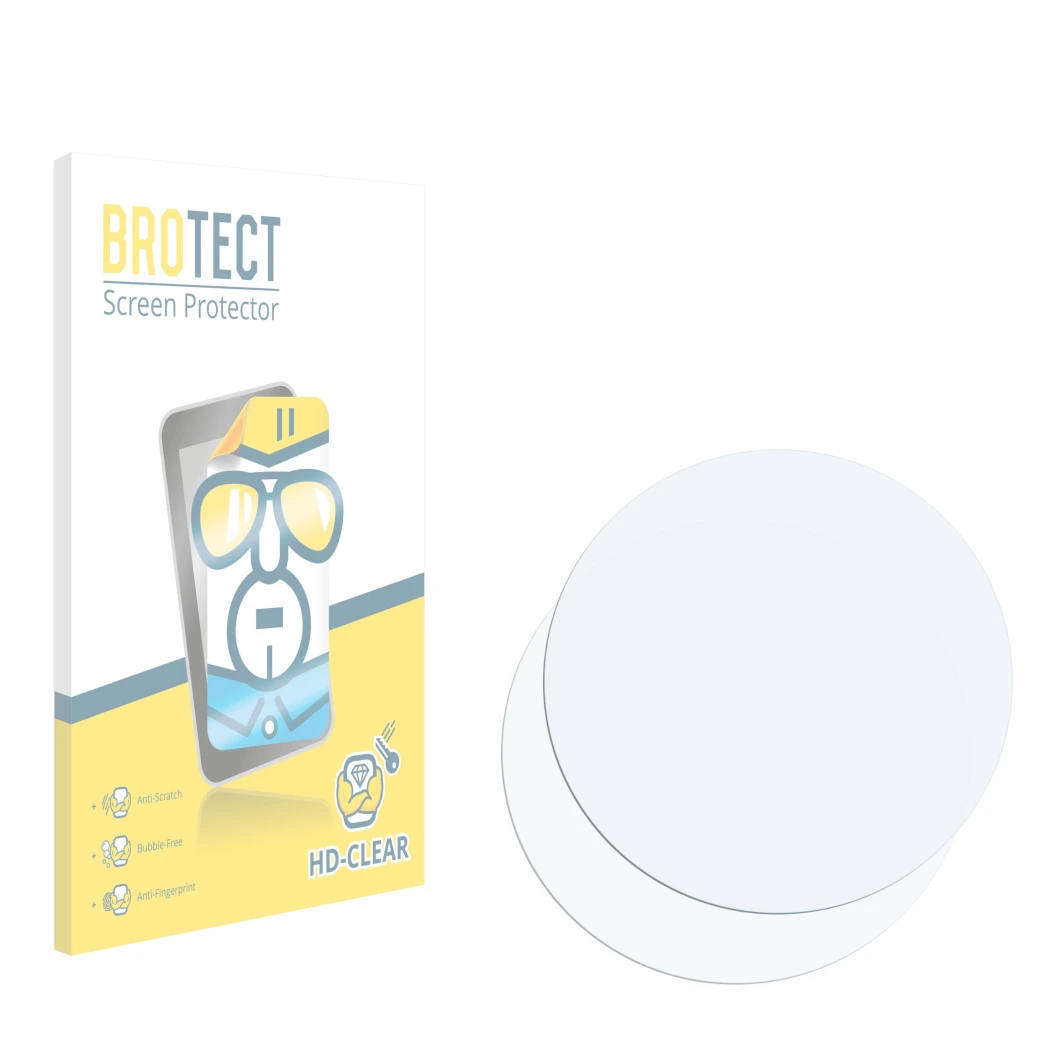 Front side of a product packaging with the brand logo BROTECT. Next to it is the corresponding screen protector.