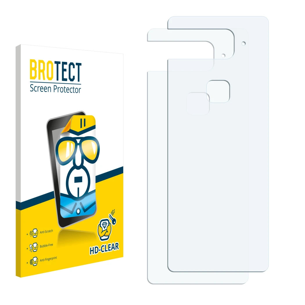 Front side of a product packaging with the brand logo BROTECT. Next to it is the corresponding screen protector.