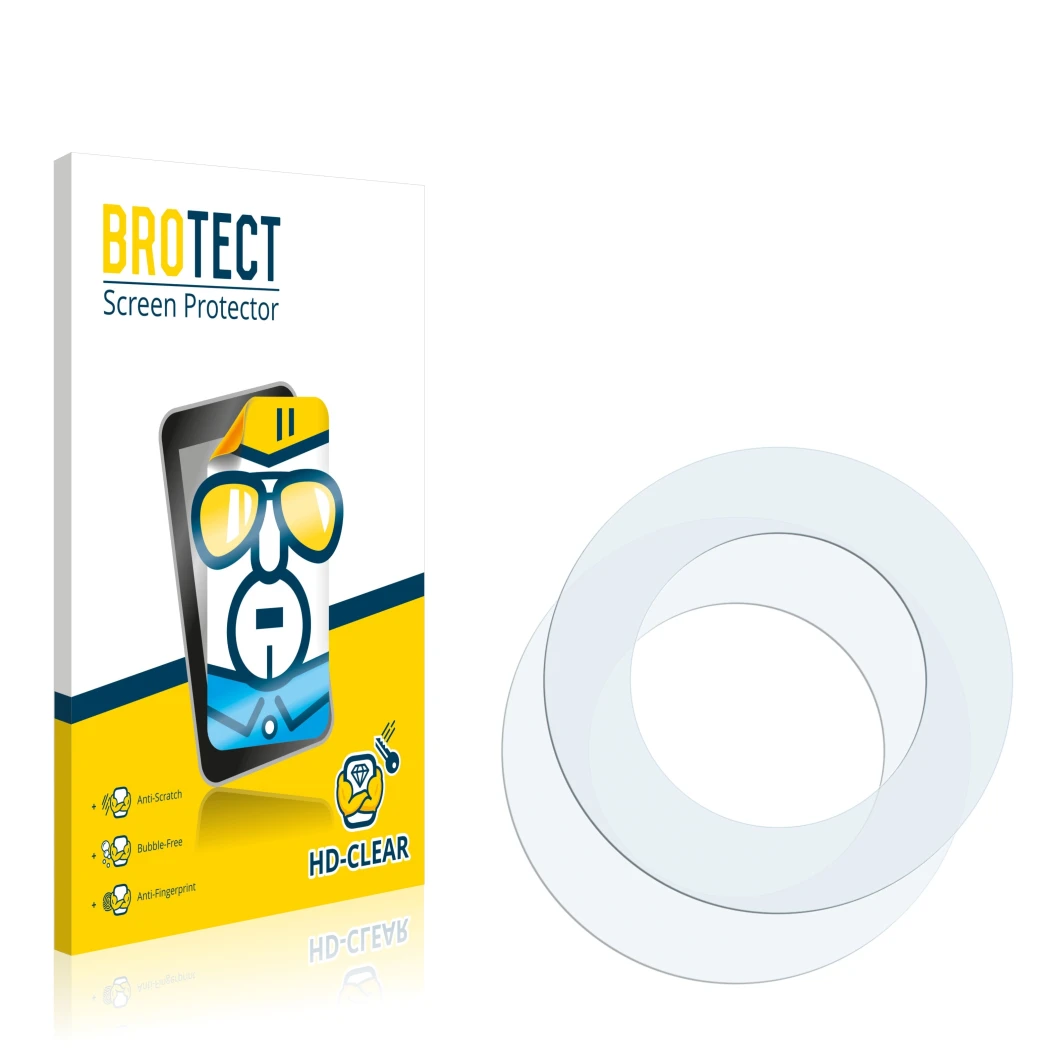 Front side of a product packaging with the brand logo BROTECT. Next to it is the corresponding screen protector.