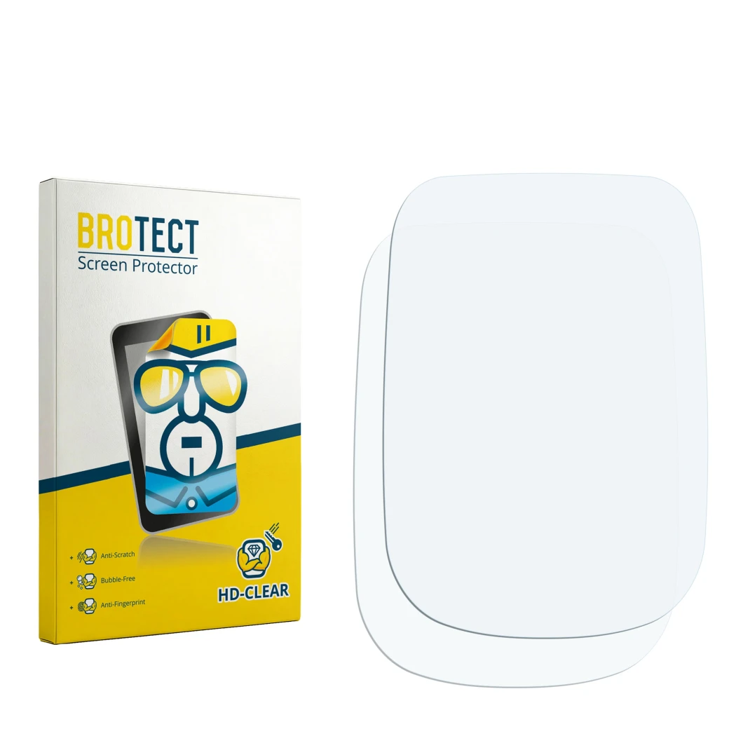 Front side of a product packaging with the brand logo BROTECT. Next to it is the corresponding screen protector.