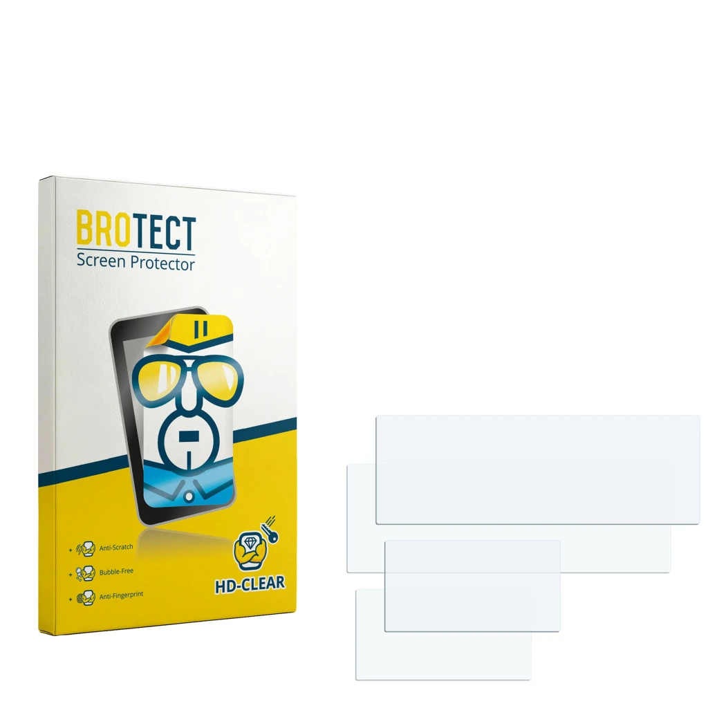Front side of a product packaging with the brand logo BROTECT. Next to it is the corresponding screen protector.
