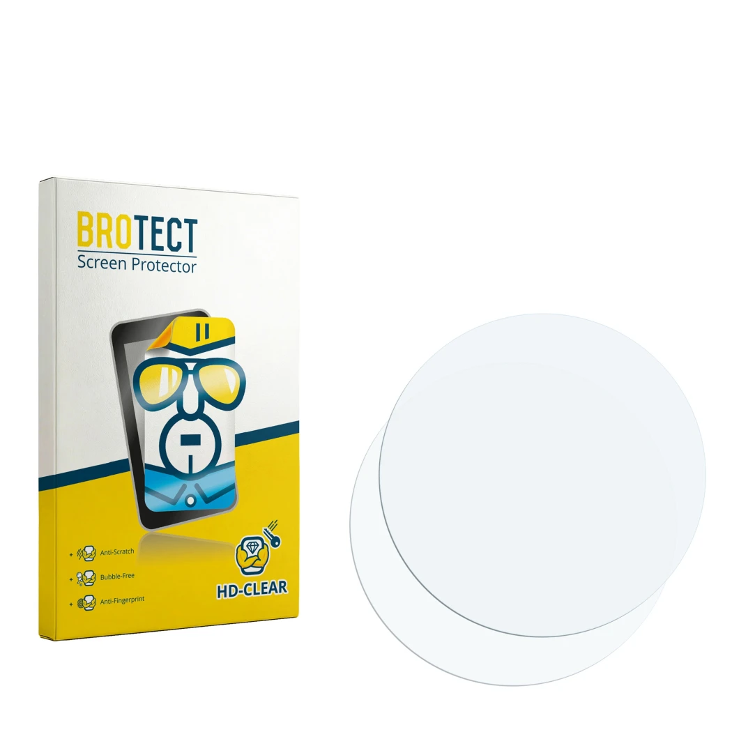 Front side of a product packaging with the brand logo BROTECT. Next to it is the corresponding screen protector.