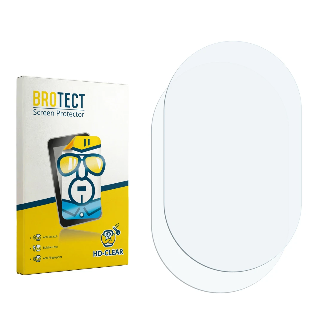 Front side of a product packaging with the brand logo BROTECT. Next to it is the corresponding screen protector.