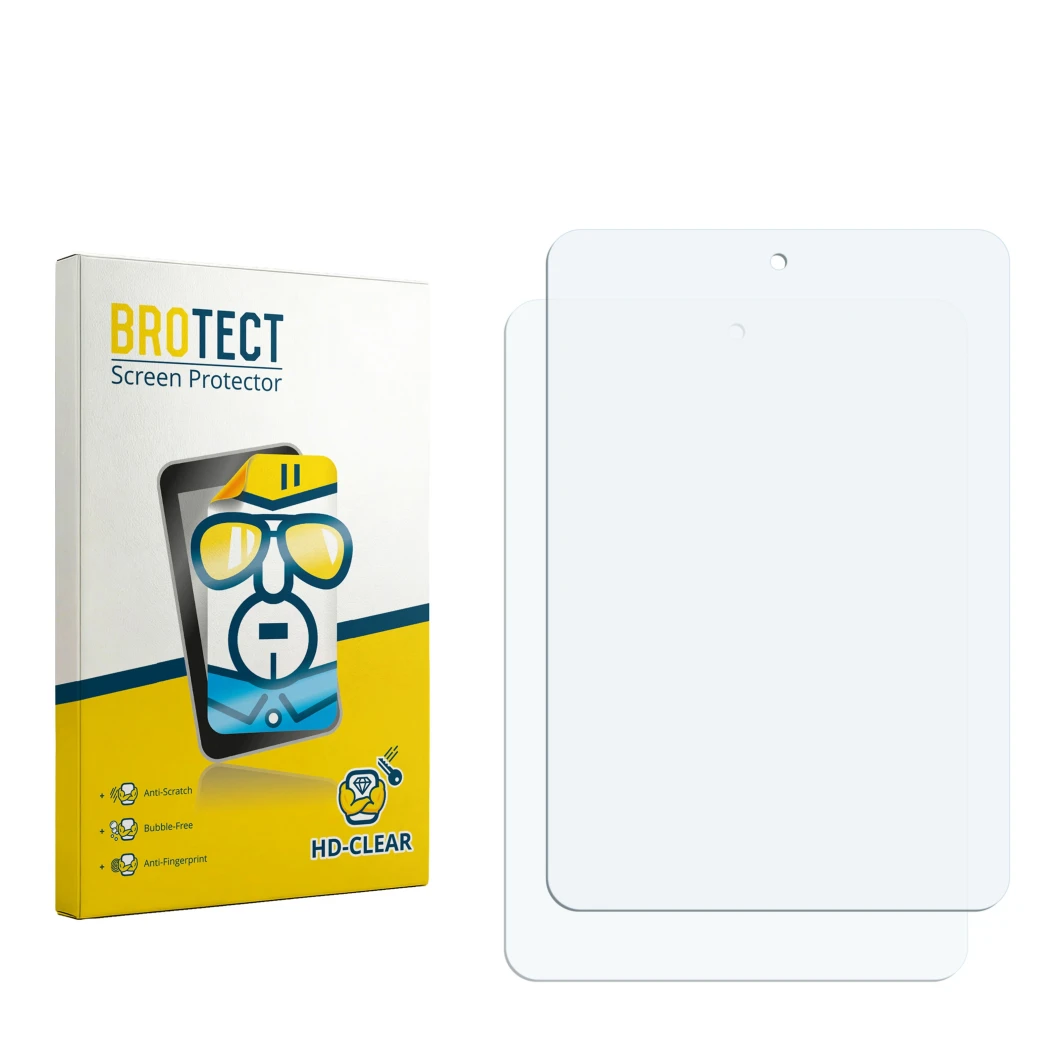 Front side of a product packaging with the brand logo BROTECT. Next to it is the corresponding screen protector.