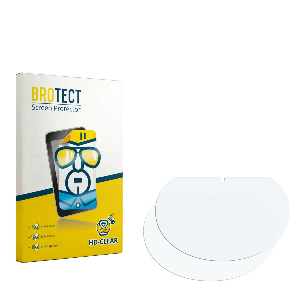 Front side of a product packaging with the brand logo BROTECT. Next to it is the corresponding screen protector.