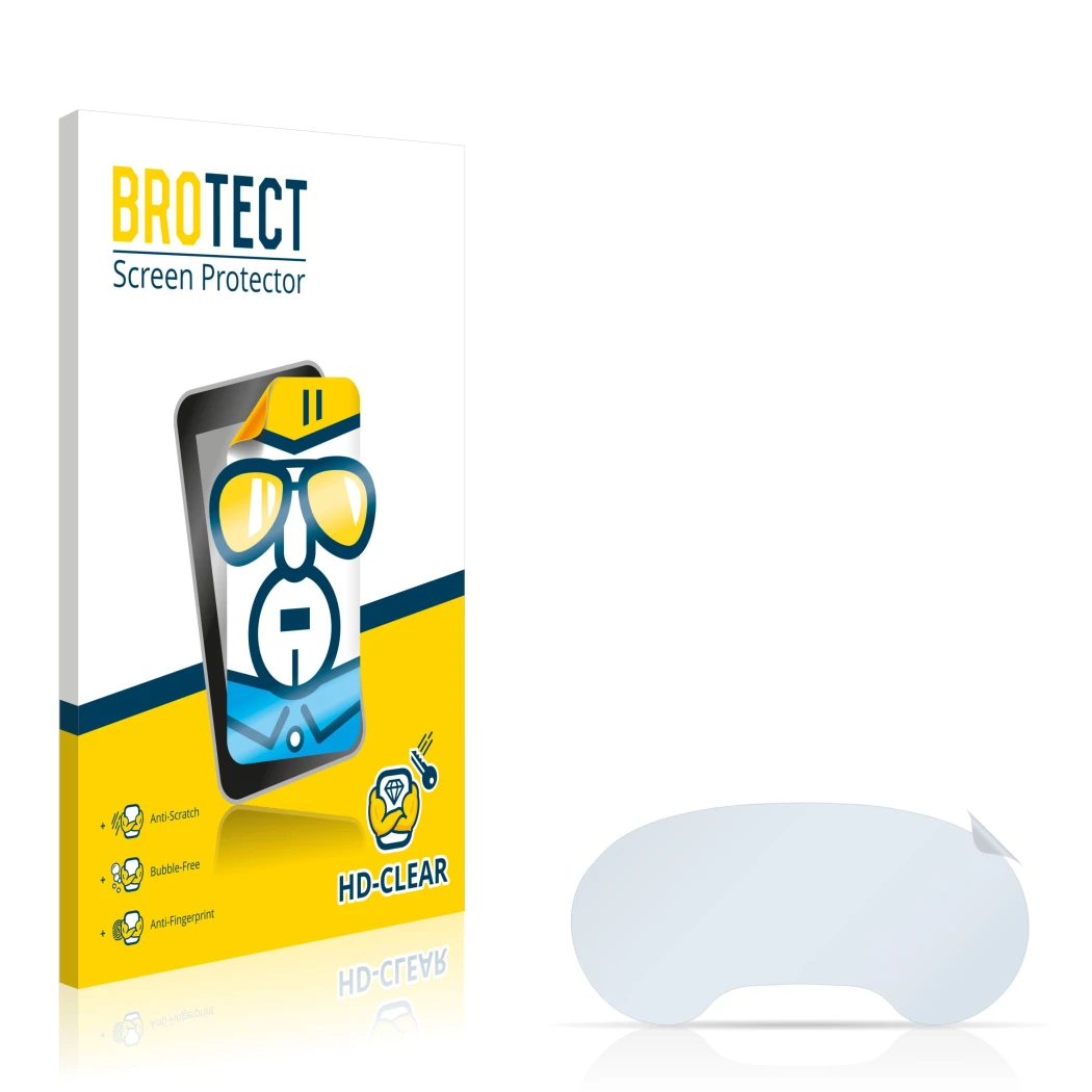 Front side of a product packaging with the brand logo BROTECT. Next to it is the corresponding screen protector.