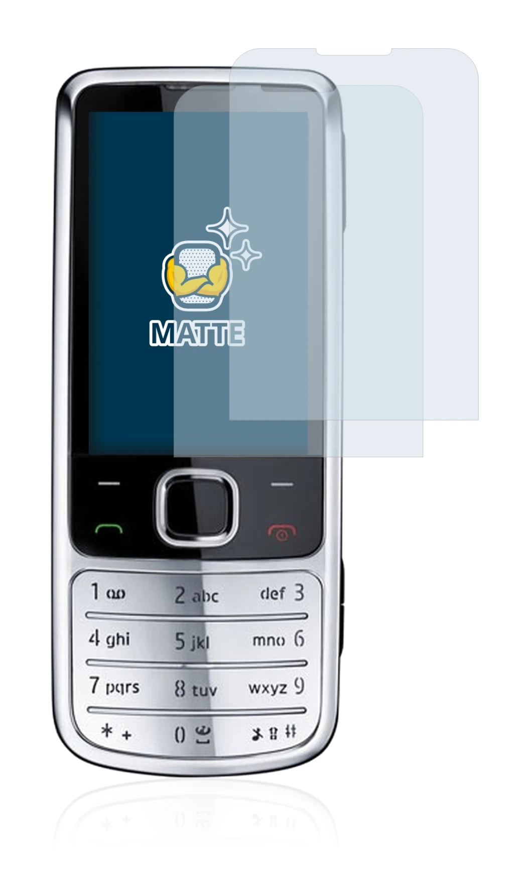 Image of the device Nokia 6700 classic with a wide variety of screen protectors.