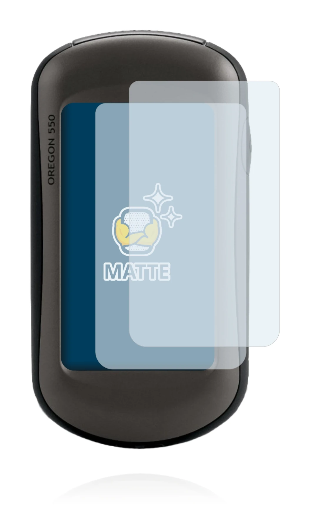 Image of the device Garmin Oregon 550 with a wide variety of screen protectors.