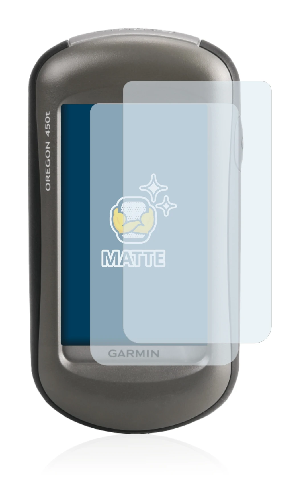 Image of the device Garmin Oregon 450 with a wide variety of screen protectors.