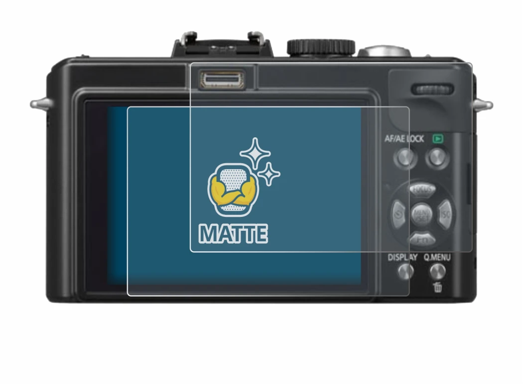 Image of the device Panasonic Lumix DMC-LX5 with a wide variety of screen protectors.