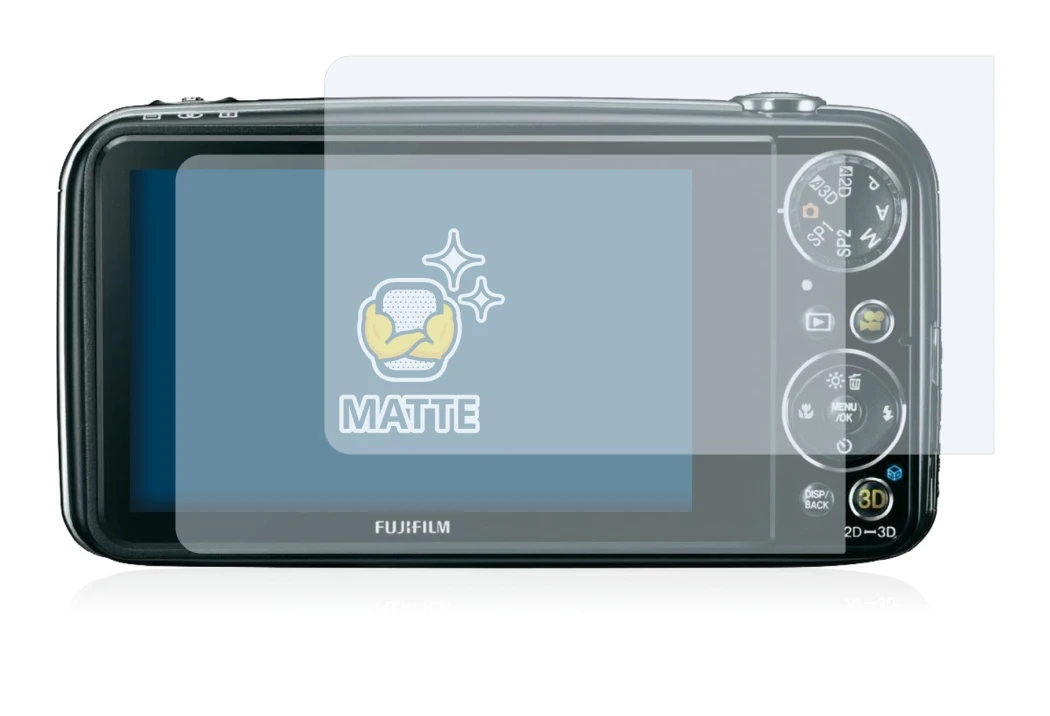 Image of the device Fujifilm FinePix Real 3D W3 with a wide variety of screen protectors.
