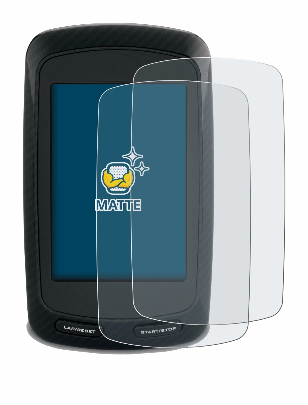 Image of the device Garmin Edge 800 with a wide variety of screen protectors.