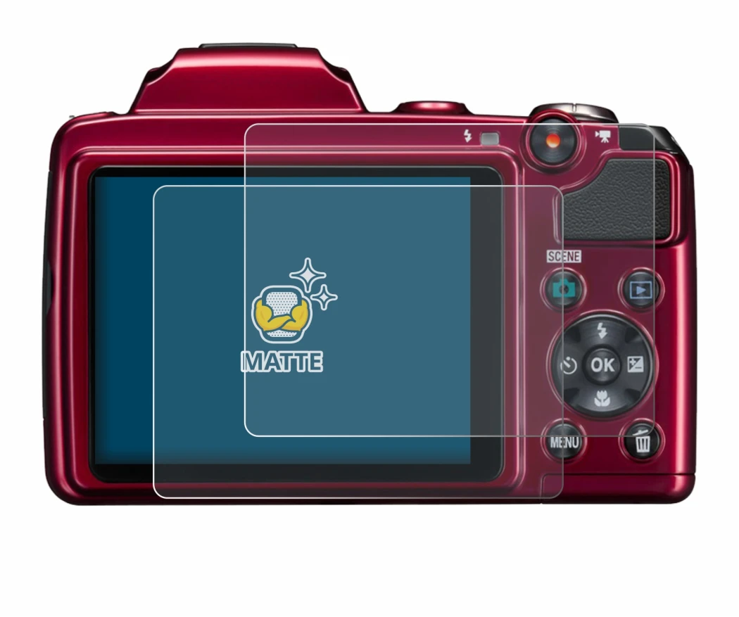 Image of the device Nikon Coolpix L120 with a wide variety of screen protectors.