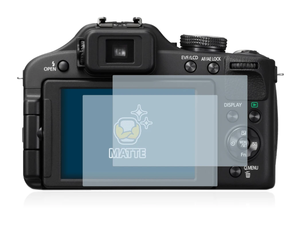 Image of the device Panasonic Lumix DMC-FZ150 with a wide variety of screen protectors.