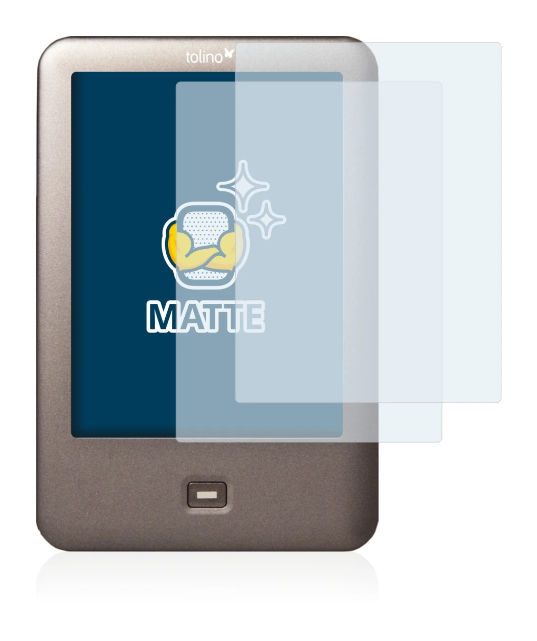 Image of the device Tolino Shine with a wide variety of screen protectors.