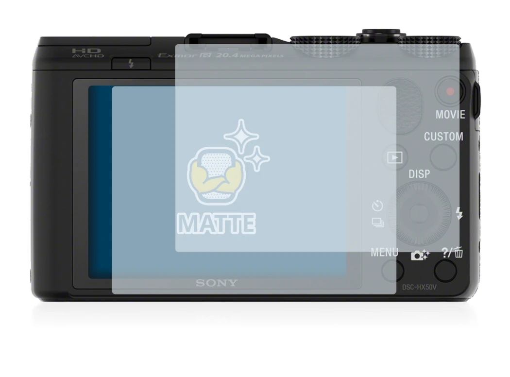 Image of the device Sony Cyber-Shot DSC-HX50V with a wide variety of screen protectors.