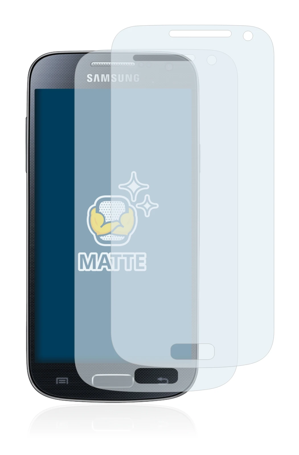 Image of the device Samsung Galaxy S4 Mini LTE (4G) I9195 with a wide variety of screen protectors.