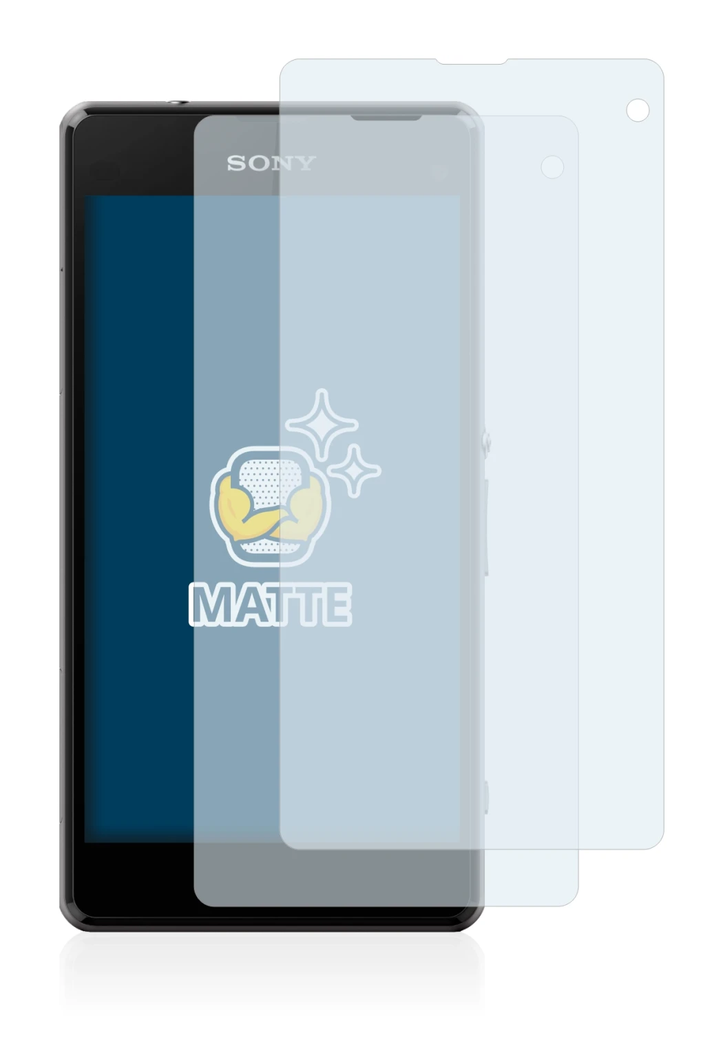 Image of the device Sony Xperia Z1 Compact D5503 with a wide variety of screen protectors.