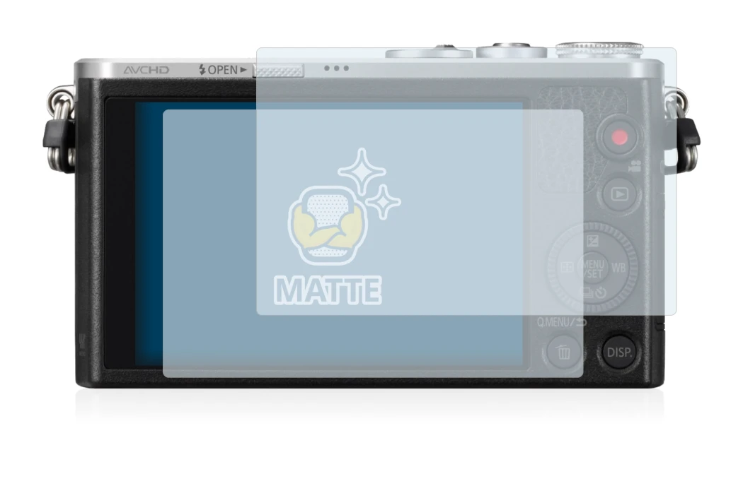 Image of the device Panasonic Lumix DMC-GM1 with a wide variety of screen protectors.