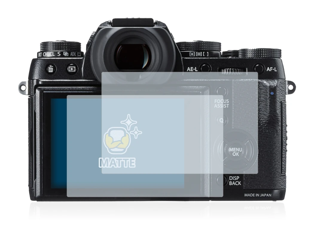 Image of the device Fujifilm X-T1 with a wide variety of screen protectors.