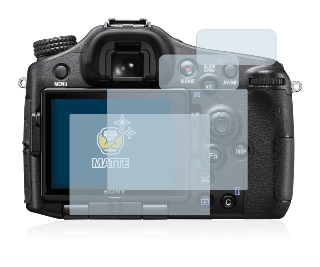 Image of the device Sony Alpha 77 II (SLT-A77 II) with a wide variety of screen protectors.