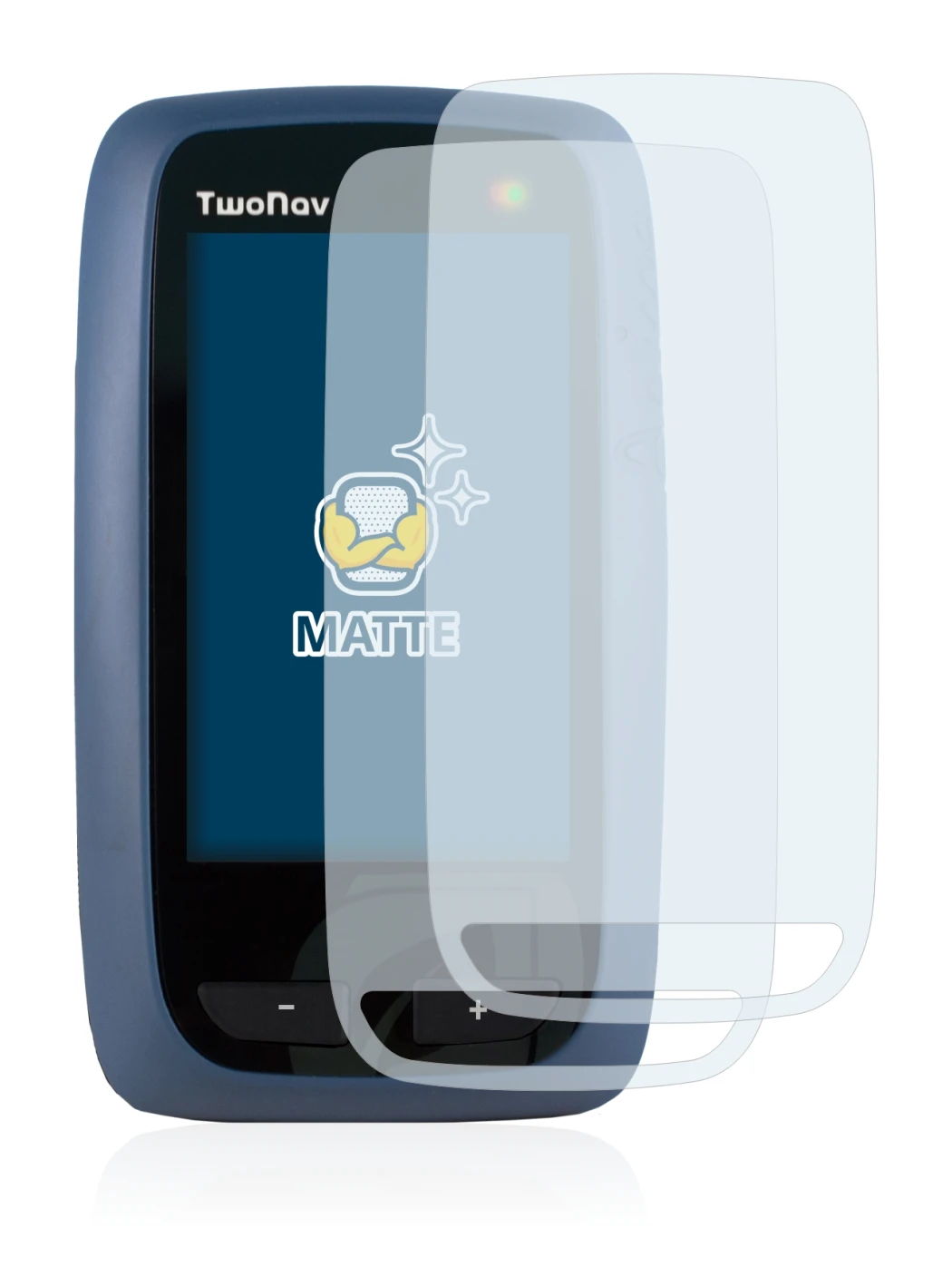 Image of the device CompeGPS TwoNav Anima with a wide variety of screen protectors.
