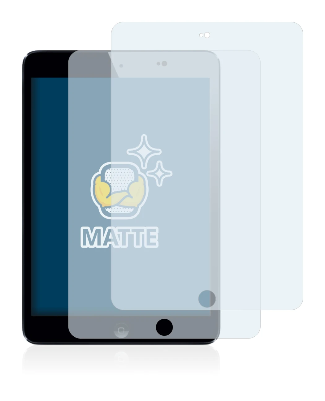 Image of the device Apple iPad Mini 3 2014 with a wide variety of screen protectors.