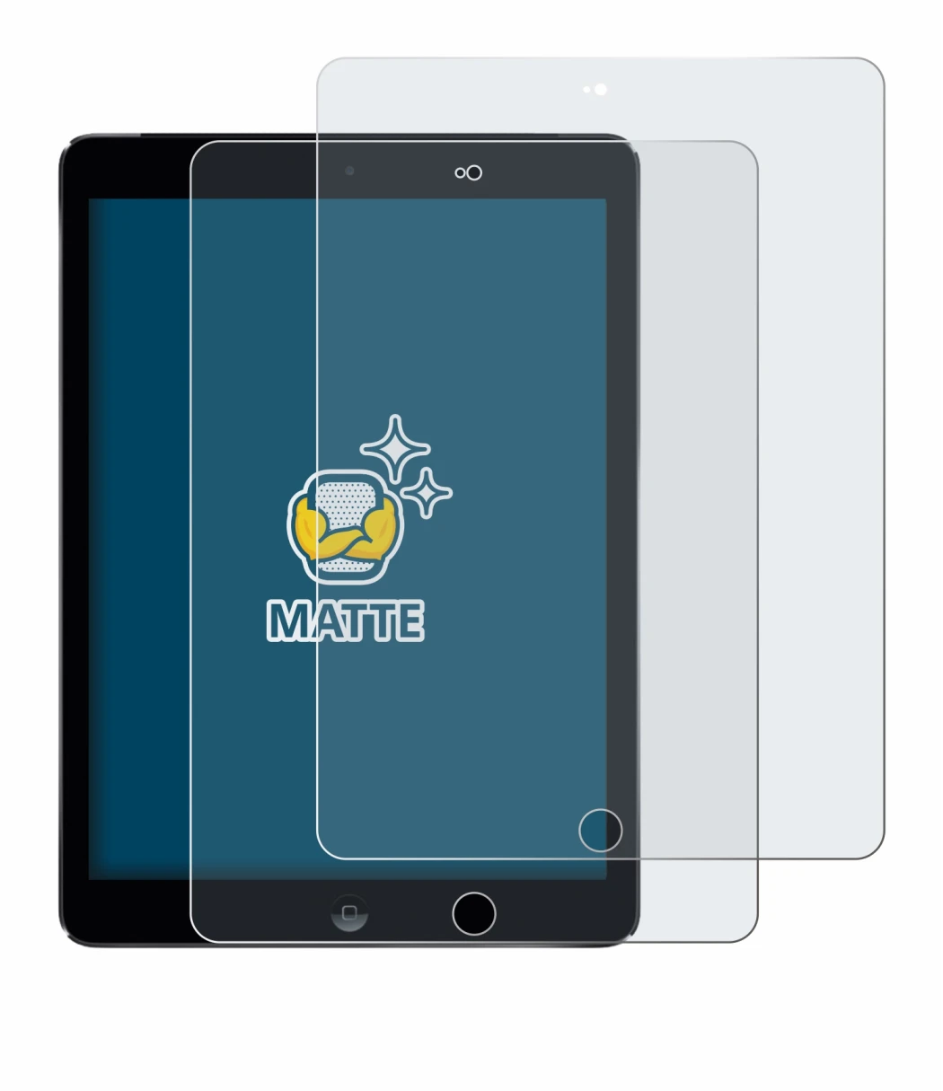 Image of the device Apple iPad Air 2 2014 with a wide variety of screen protectors.