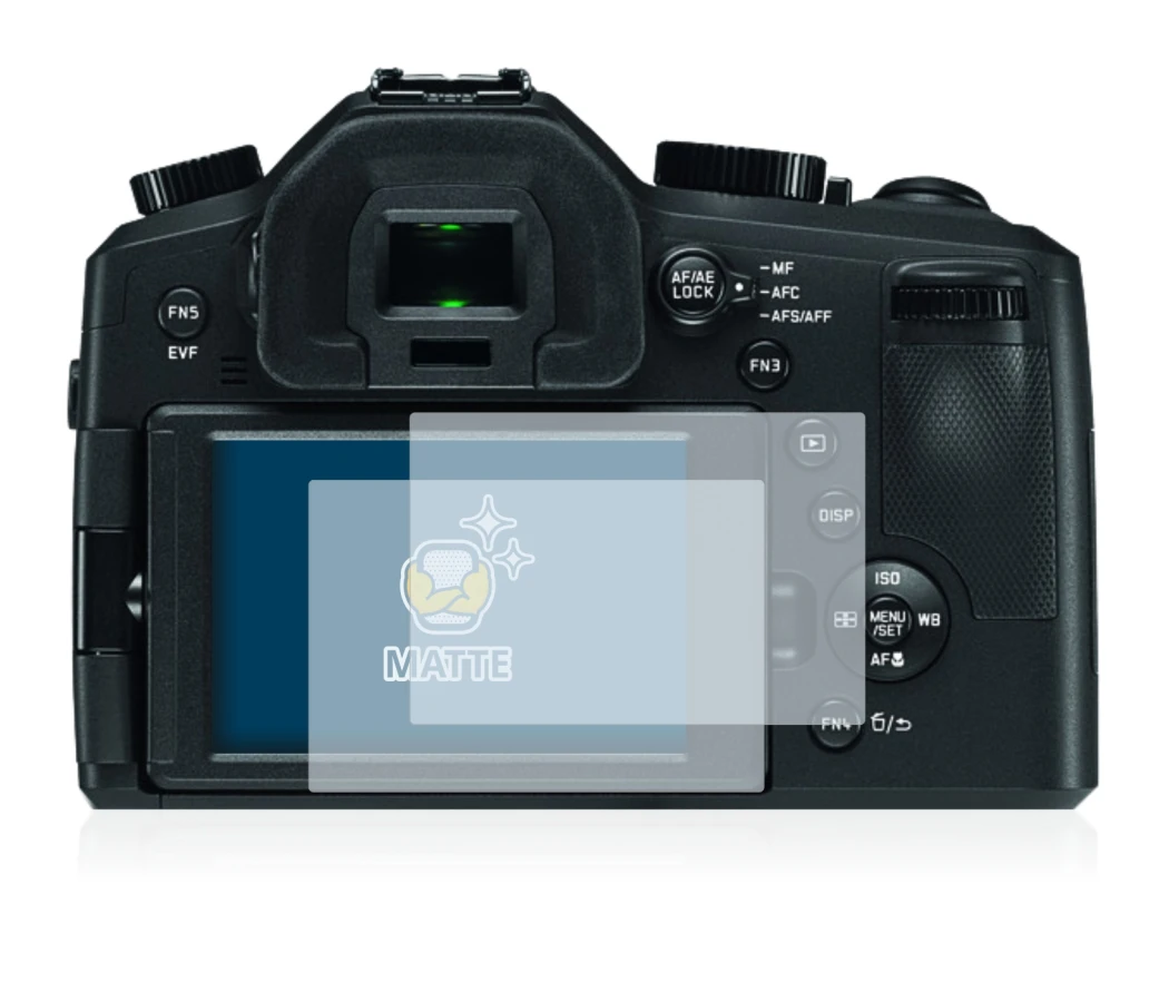 Image of the device Leica V-LUX (Typ 114) with a wide variety of screen protectors.