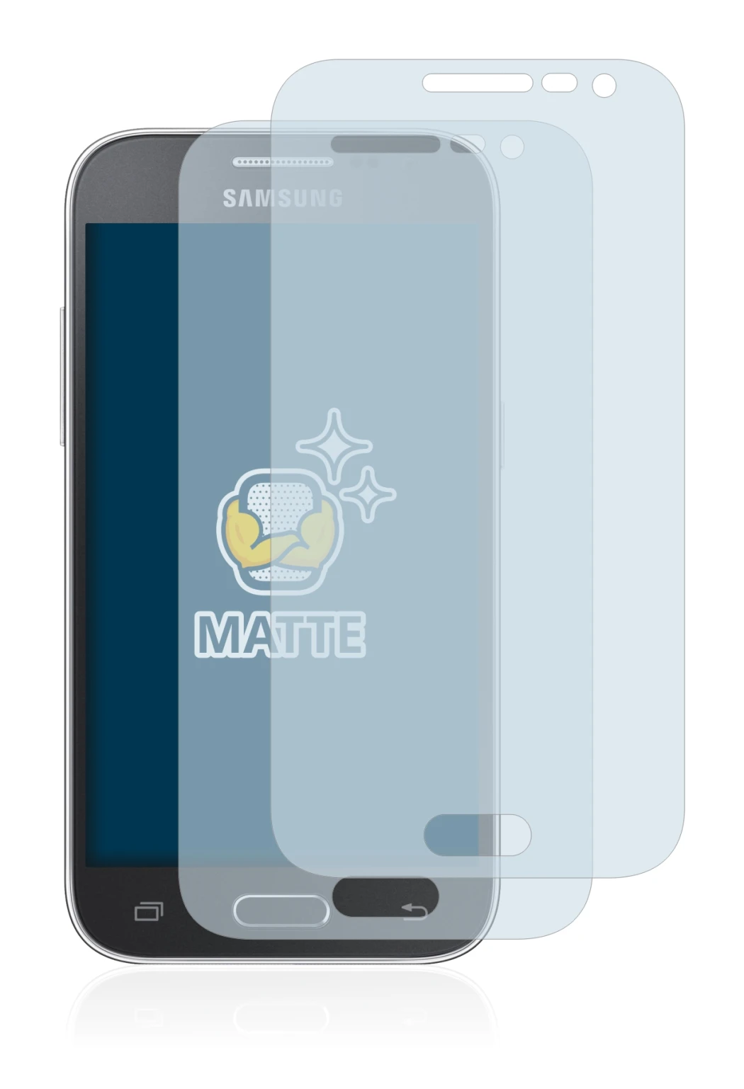 Image of the device Samsung Galaxy Core Prime G360 with a wide variety of screen protectors.
