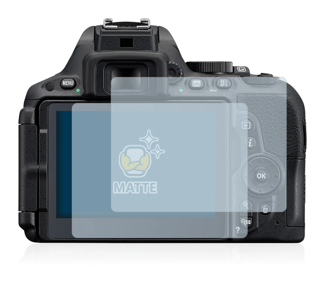 Image of the device Nikon D5500 with a wide variety of screen protectors.