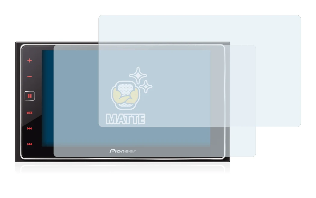 Image of the device Pioneer SPH-DA120 with a wide variety of screen protectors.