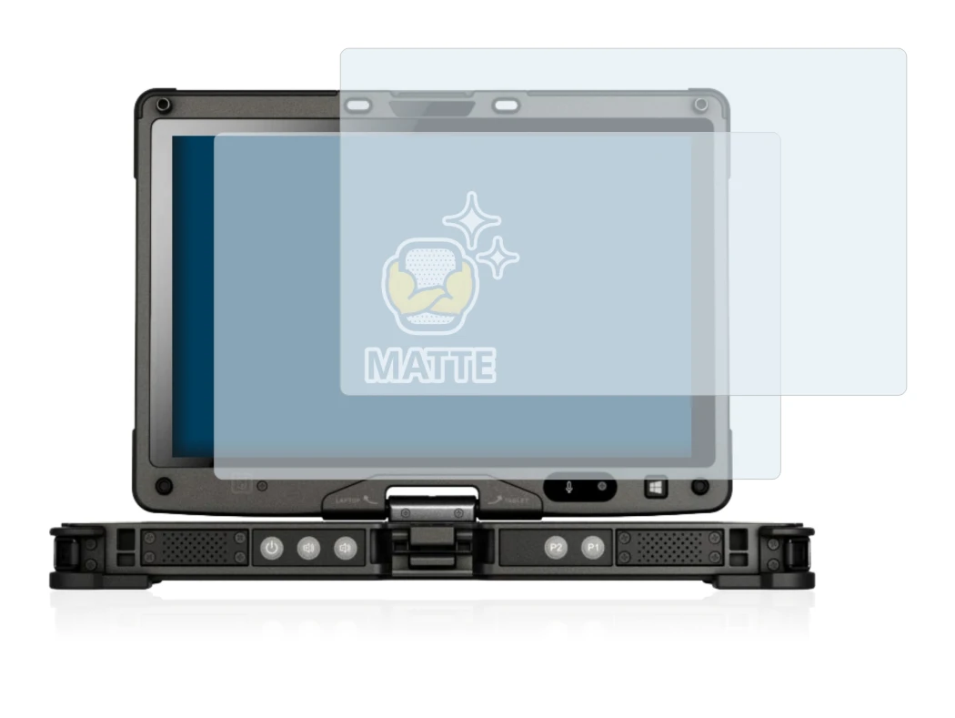 Image of the device Getac V110 with a wide variety of screen protectors.