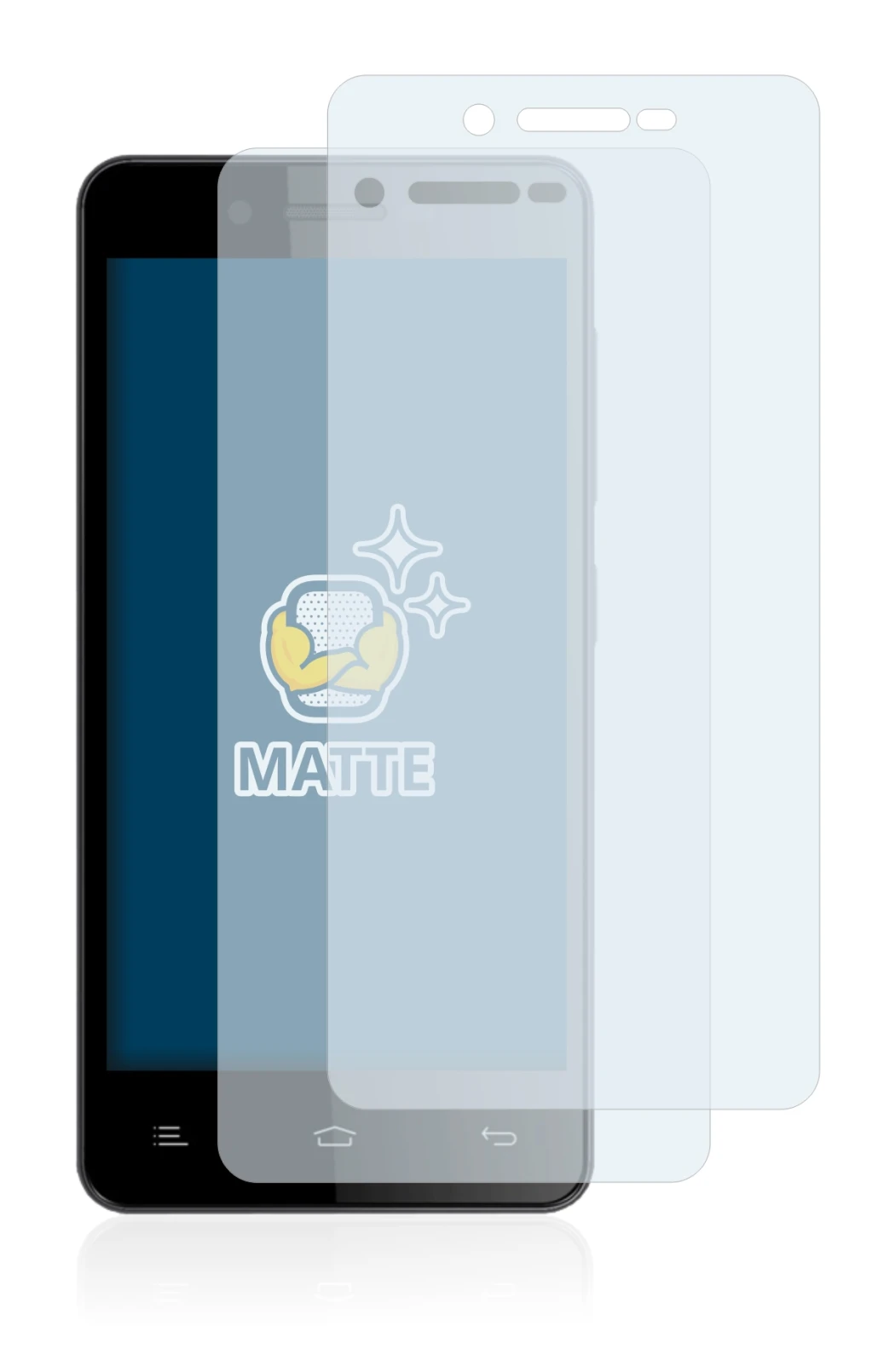 Image of the device Gionee V183 with a wide variety of screen protectors.