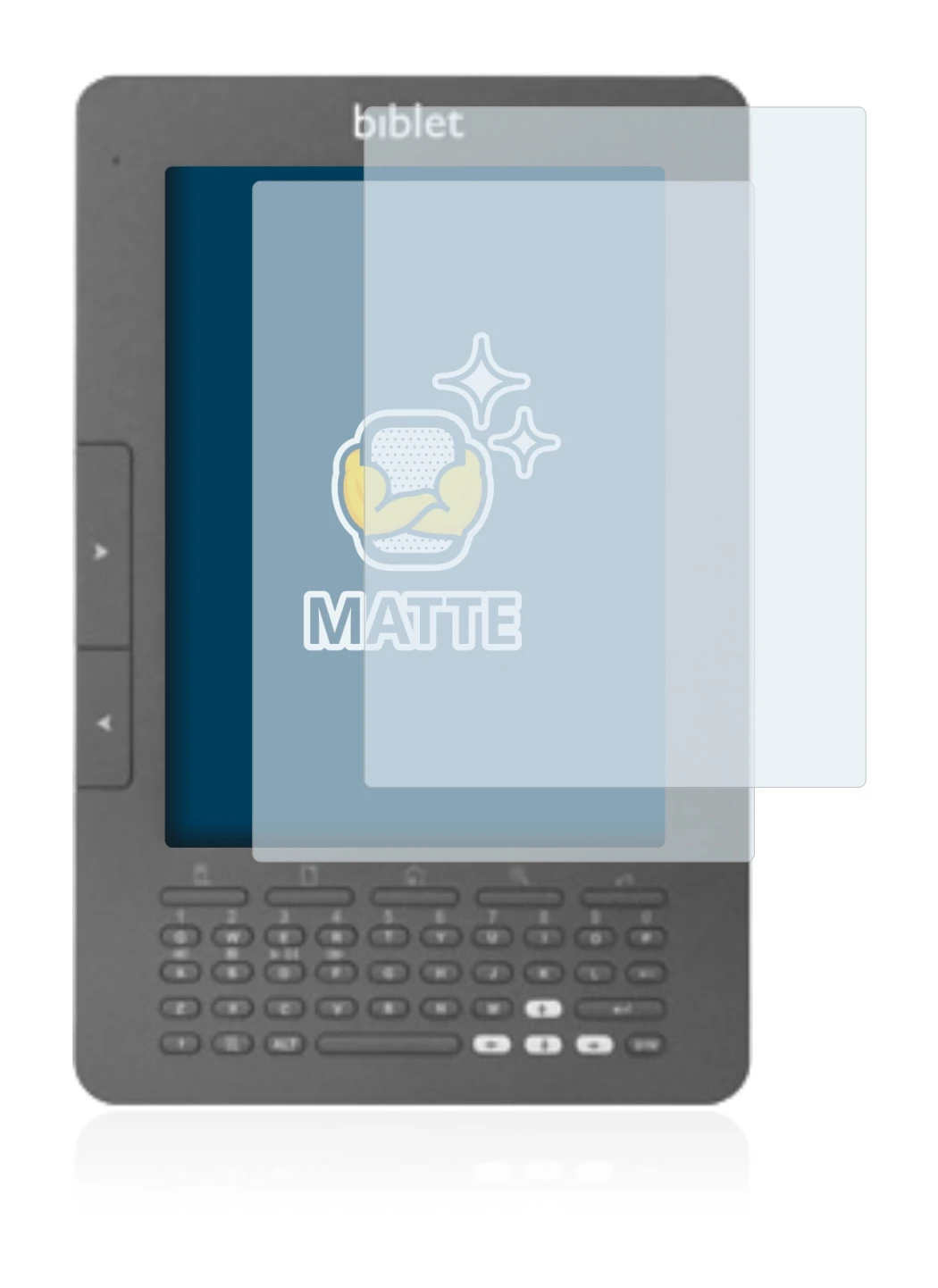 Image of the device Biblet eBook Reader with a wide variety of screen protectors.