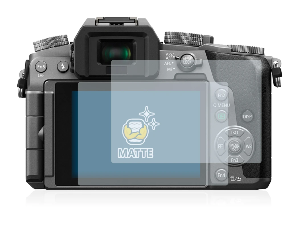 Image of the device Panasonic Lumix DMC-G70 with a wide variety of screen protectors.
