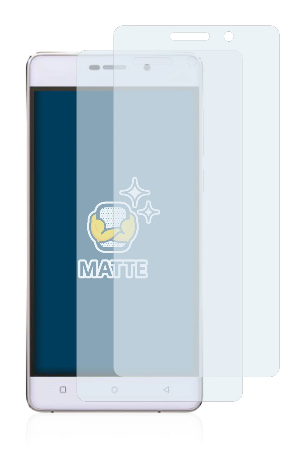 Image of the device Gionee Marathon M4 with a wide variety of screen protectors.