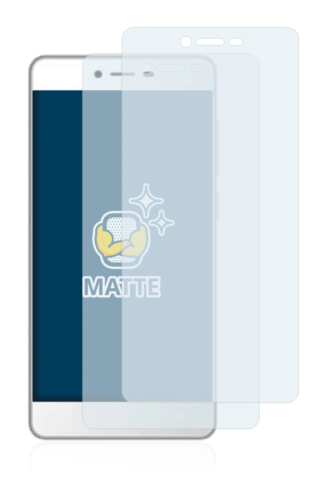 Image of the device Gionee F103 with a wide variety of screen protectors.